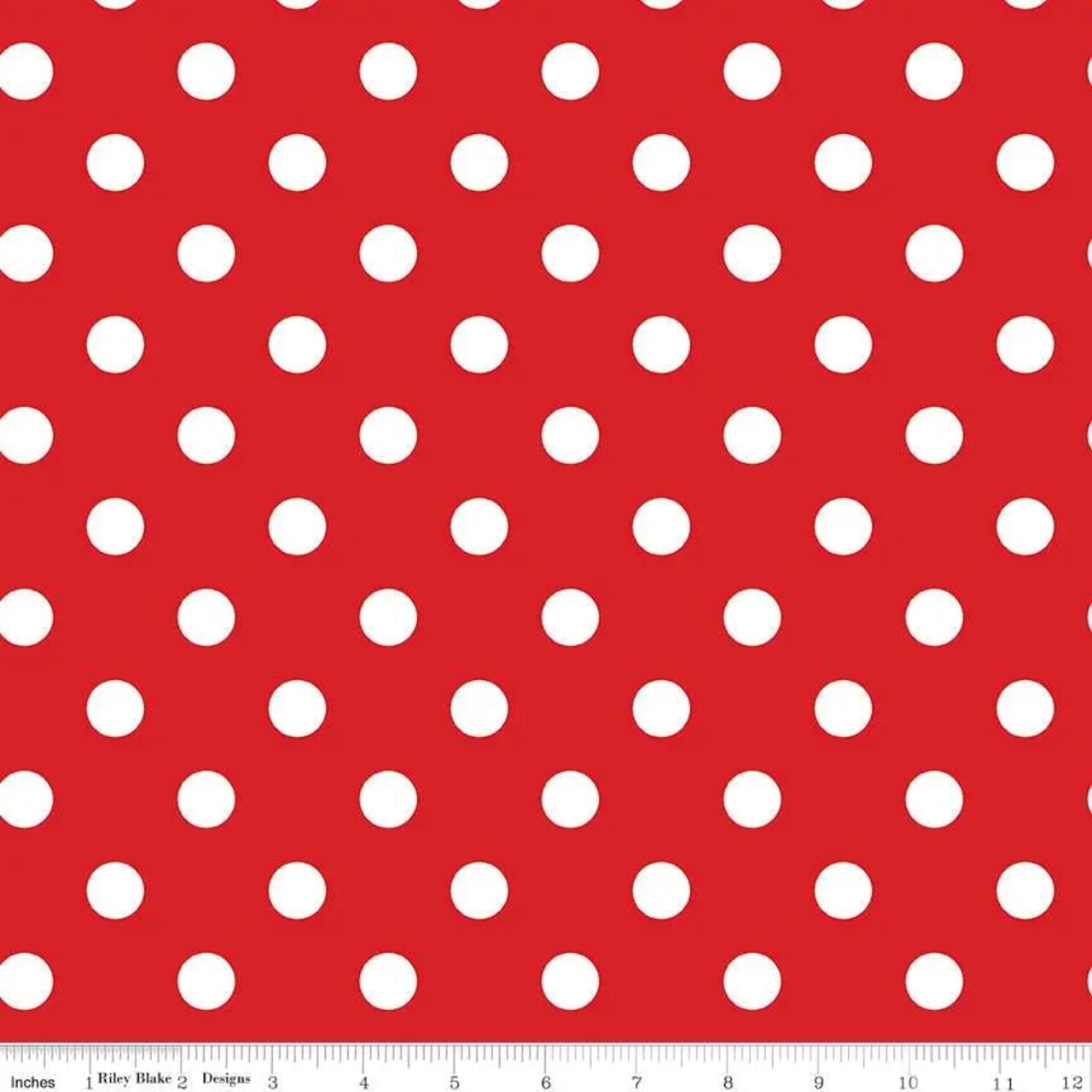 Simple Pleasures Polka Dots Red Cotton Wideback Fabric per yard